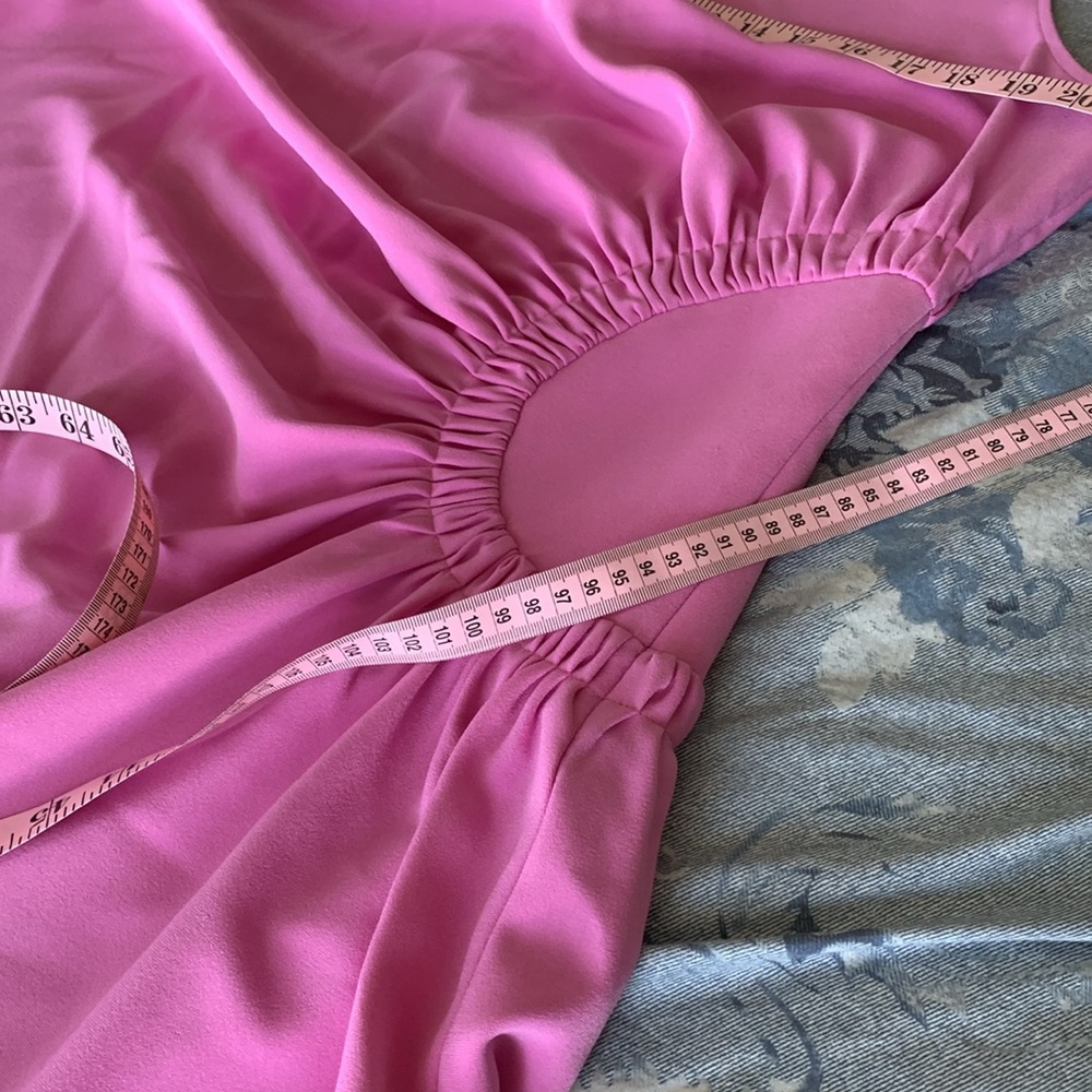LELA ROSE ASYMMETRICAL RUCHED MIDI DRESS IN LILAC brand new with tags 🏷️ - Picture 8 of 10